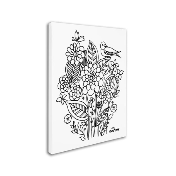 KCDoodleArt 'Flower Design 3' Canvas Art,18x24